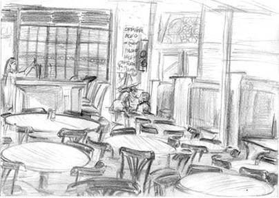 empty bar sketch