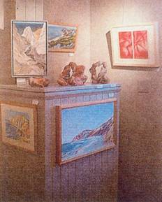 Gay Head works on display inside gallery