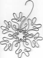 silver wire snowflake ornament